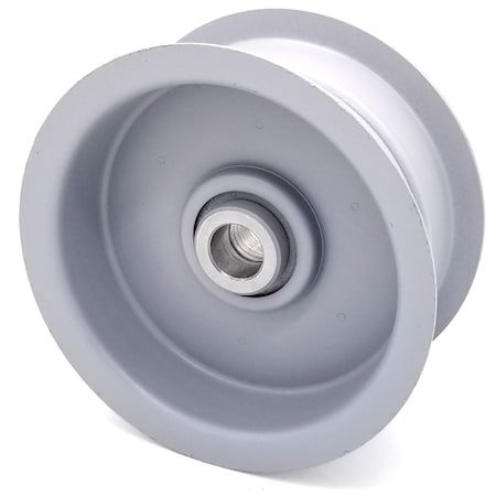 Terre Products Flat Idler Pulley - 4'' Flat Dia. - 5/8'' Bore - Steel 37400188